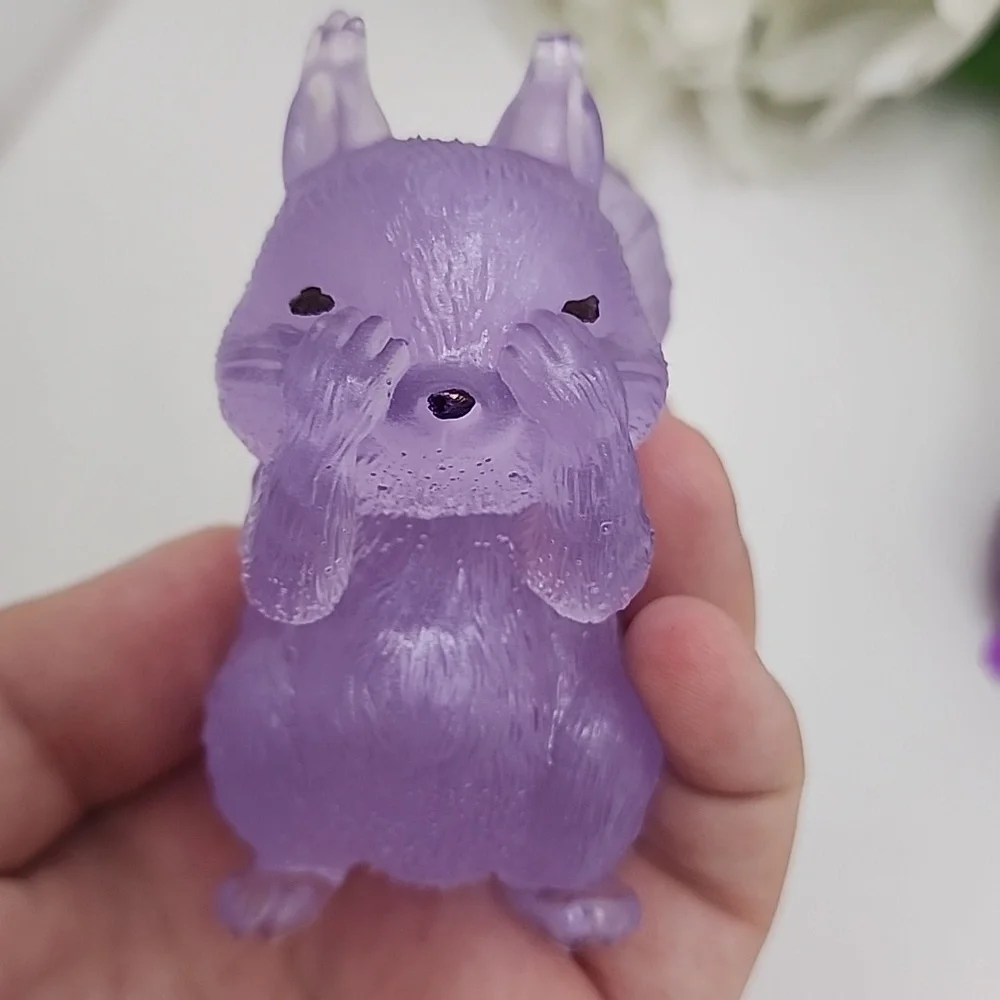 Purple and Gray Squirrel Figurines - Picture 3 of 5